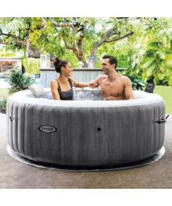 PISCINA IDROMASSAGGIO GONFIABILE INTEX "PURE SPA GREYWOOD DELUXE" 196X71CM 4 POSTI C/POMPA - COD. 28440EX