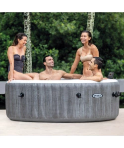 PISCINA IDROMASSAGGIO GONFIABILE INTEX "PURE SPA GREYWOOD DELUXE" 196X71CM 4 POSTI C/POMPA - COD. 28440EX