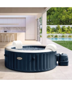PISCINA IDROMASSAGGIO GONFIABILE INTEX "PURESPA PLUS BUBBLE MASSAGE SET" NAVY 196X71CM - COD. 28430EX