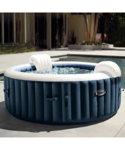 PISCINA IDROMASSAGGIO GONFIABILE INTEX "PURESPA PLUS BUBBLE MASSAGE SET" NAVY 196X71CM - COD. 28430EX