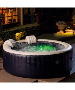 PISCINA IDROMASSAGGIO GONFIABILE INTEX "PURESPA PLUS BUBBLE MASSAGE SET" NAVY 196X71CM - COD. 28430EX