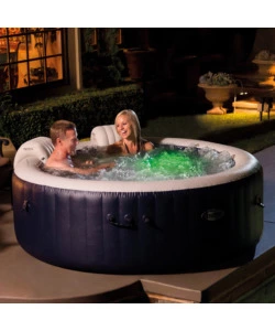 PISCINA IDROMASSAGGIO GONFIABILE INTEX "PURESPA PLUS BUBBLE MASSAGE SET" NAVY 196X71CM - COD. 28430EX