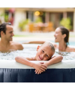 PISCINA IDROMASSAGGIO GONFIABILE INTEX "PURESPA PLUS BUBBLE MASSAGE SET" NAVY 196X71CM - COD. 28430EX