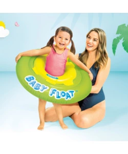 SALVAGENTE MUTANDINA INTEX "FLUO" IN VINILE GIALLO E VERDE - COD. 56588EU