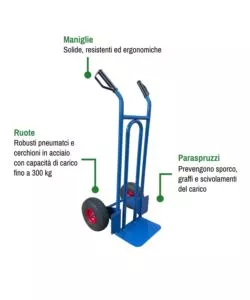 CARRELLO TRASPORTO UNIVERSALE EUROGARDEN PORTATA 300 KG