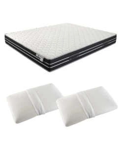 KIT MATERASSO MATRIMONIALE E DUE GUANCIALI DORMIR "SLEEP VIRUSFREE" 160X190 CM