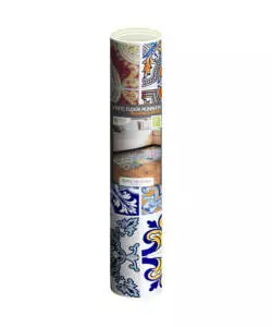 PASSATOIA IN VINILE "RUNNER" FANTASIA "SPRING TILE CARPET", 120X50 CM