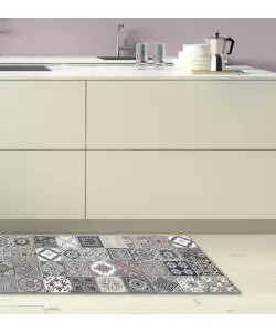 PASSATOIA IN VINILE "RUNNER" FANTASIA "AZULEJOS VINTAGE", 120X50 CM