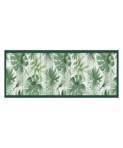 PASSATOIA IN VINILE "RUNNER" FANTASIA "GREEN TROPICAL", 120X50 CM