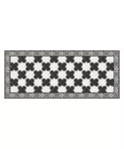 PASSATOIA IN VINILE "RUNNER" FANTASIA "MARBLE CHESS", 120X50 CM