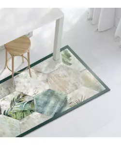 PASSATOIA IN VINILE "RUNNER" FANTASIA "TROPICAL COMPOSITION", 120X50 CM
