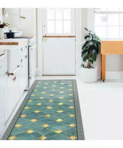 PASSATOIA IN VINILE "RUNNER" FANTASIA "GREEN GOLD", 120X50 CM
