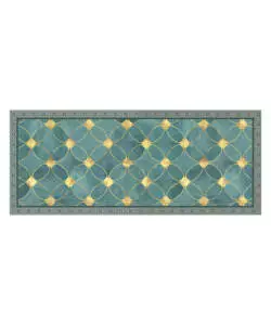 PASSATOIA IN VINILE "RUNNER" FANTASIA "GREEN GOLD", 120X50 CM