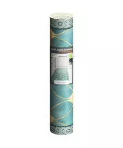 PASSATOIA IN VINILE "RUNNER" FANTASIA "GREEN GOLD", 120X50 CM