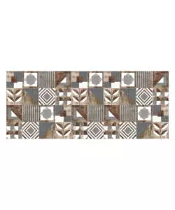 PASSATOIA IN VINILE "RUNNER" FANTASIA "BROWN CEMENTINE", 120X50 CM