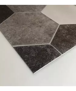 PASSATOIA IN VINILE "RUNNER" FANTASIA "ESAGONI GRIGI", 120X50 CM