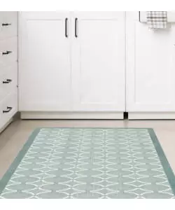 PASSATOIA IN VINILE "RUNNER" FANTASIA "OLD STYLE GREEN", 120X50 CM