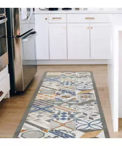 PASSATOIA IN VINILE "RUNNER" FANTASIA "CEMENT TILES", 120X50 CM