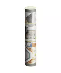 PASSATOIA IN VINILE "RUNNER" FANTASIA "CEMENT TILES", 120X50 CM