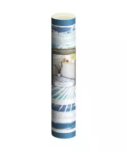PASSATOIA IN VINILE "RUNNER" FANTASIA "BLUE TROPICAL", 120X50 CM