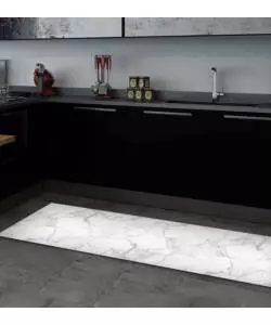 PASSATOIA IN VINILE "RUNNER" FANTASIA "WHITE MARBLE", 180X50 CM