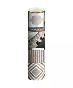 PASSATOIA IN VINILE "RUNNER" FANTASIA "BROWN CEMENTINE", 180X50 CM