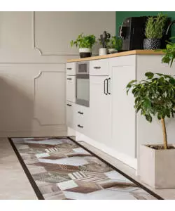 PASSATOIA IN VINILE "RUNNER" FANTASIA "TROPICAL HEXAGONS", 180X50 CM