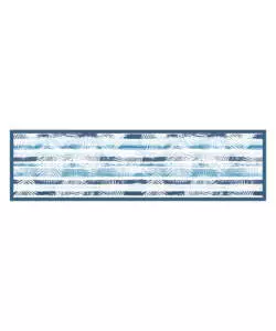 PASSATOIA IN VINILE "RUNNER" FANTASIA "BLUE TROPICAL", 180X50 CM