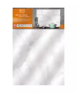 PARASCHIZZI DA CUCINA IN ALLUMINIO FANTASIA "MARBLE", 72X48 CM