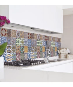 PARASCHIZZI ADESIVO DA CUCINA FANTASIA "AZULEJOS", 190X60 CM