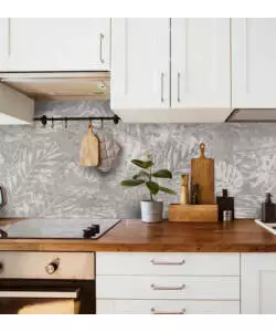PARASCHIZZI ADESIVO DA CUCINA FANTASIA "TROPICAL WALL", 190X60 CM