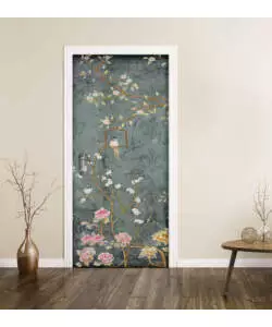 RIVESTIMENTO PER PORTA IN VINILE FANTASIA "ROMANTIC RAMAGE", 210X83 CM