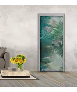 RIVESTIMENTO PER PORTA IN VINILE FANTASIA "DEEP GREEN", 210X83 CM