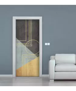 RIVESTIMENTO PER PORTA IN VINILE FANTASIA "GOLDEN WALL", 210X83 CM