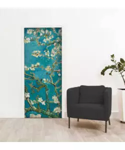 RIVESTIMENTO PER PORTA IN VINILE FANTASIA "MANDORLO DI VAN GOGH", 210X83 CM