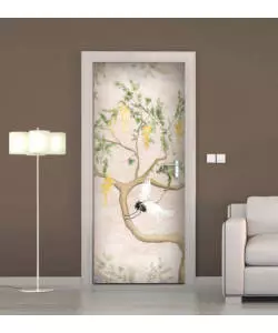 RIVESTIMENTO PER PORTA IN VINILE FANTASIA "TEXTURE GIAPPONESE", 210X83 CM