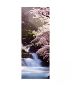 RIVESTIMENTO PER PORTA IN VINILE FANTASIA "FLOWERING STREAM", 210X83 CM