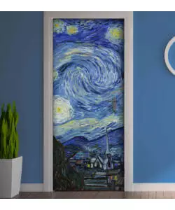 RIVESTIMENTO PER PORTA IN VINILE FANTASIA "STARRY NIGHT", 210X83 CM