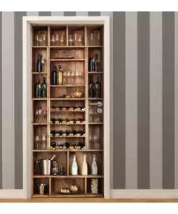 RIVESTIMENTO PER PORTA IN VINILE FANTASIA "WINE", 210X83 CM