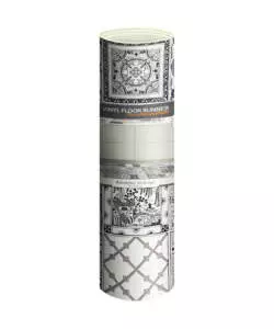 PASSATOIA IN VINILE "RUNNER" FANTASIA "AZULEJOS VINTAGE", 240X50 CM
