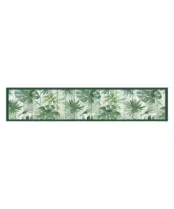 PASSATOIA IN VINILE "RUNNER" FANTASIA "GREEN TROPICAL", 240X50 CM