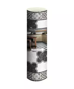 PASSATOIA IN VINILE "RUNNER" FANTASIA "MARBLE CHEES", 240X60 CM