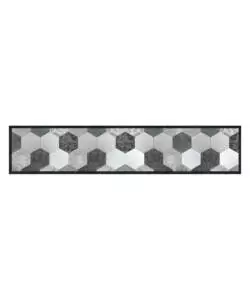 PASSATOIA IN VINILE "RUNNER" FANTASIA "GREY EXAGONS", 240X50 CM