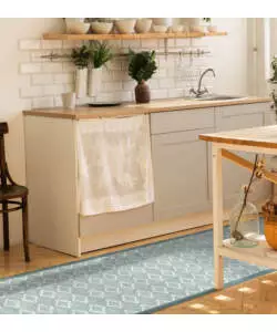 PASSATOIA IN VINILE "RUNNER" FANTASIA "OLD STYLE GREEN", 240X50 CM