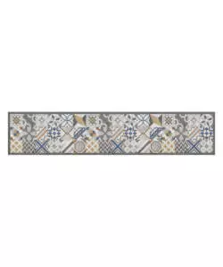 PASSATOIA IN VINILE "RUNNER" FANTASIA "CEMENT TILES", 240X50 CM