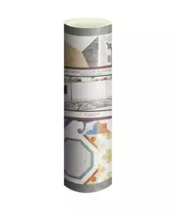 PASSATOIA IN VINILE "RUNNER" FANTASIA "CEMENT TILES", 240X50 CM