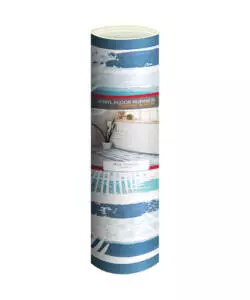 PASSATOIA IN VINILE "RUNNER" FANTASIA "BLUE TROPICAL", 240X50 CM