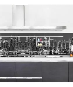 PARASCHIZZI ADESIVO DA CUCINA FANTASIA "SKYLINE", 260X60 CM
