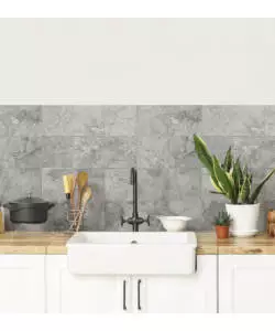 PARASCHIZZI ADESIVO DA CUCINA FANTASIA "STONE TILES", 260X60 CM