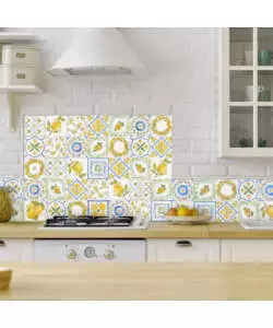 PARASCHIZZI DA CUCINA IN ALLUMINIO FANTASIA "LEMON", 84X60 CM